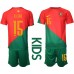 Cheap Portugal Rafael Leao #15 Home Football Kit Children World Cup 2022 Short Sleeve (+ pants)